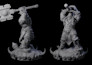 sculpt 3d character model, 3d action figurine, 3d dnd tabletop minis, stl file